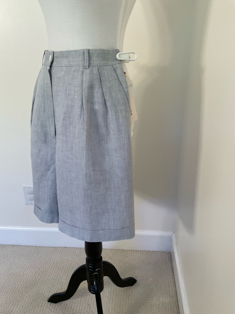 NWT Vintage Liz Claiborne Collection Linen Bermuda Shorts - Picture 3 of 9